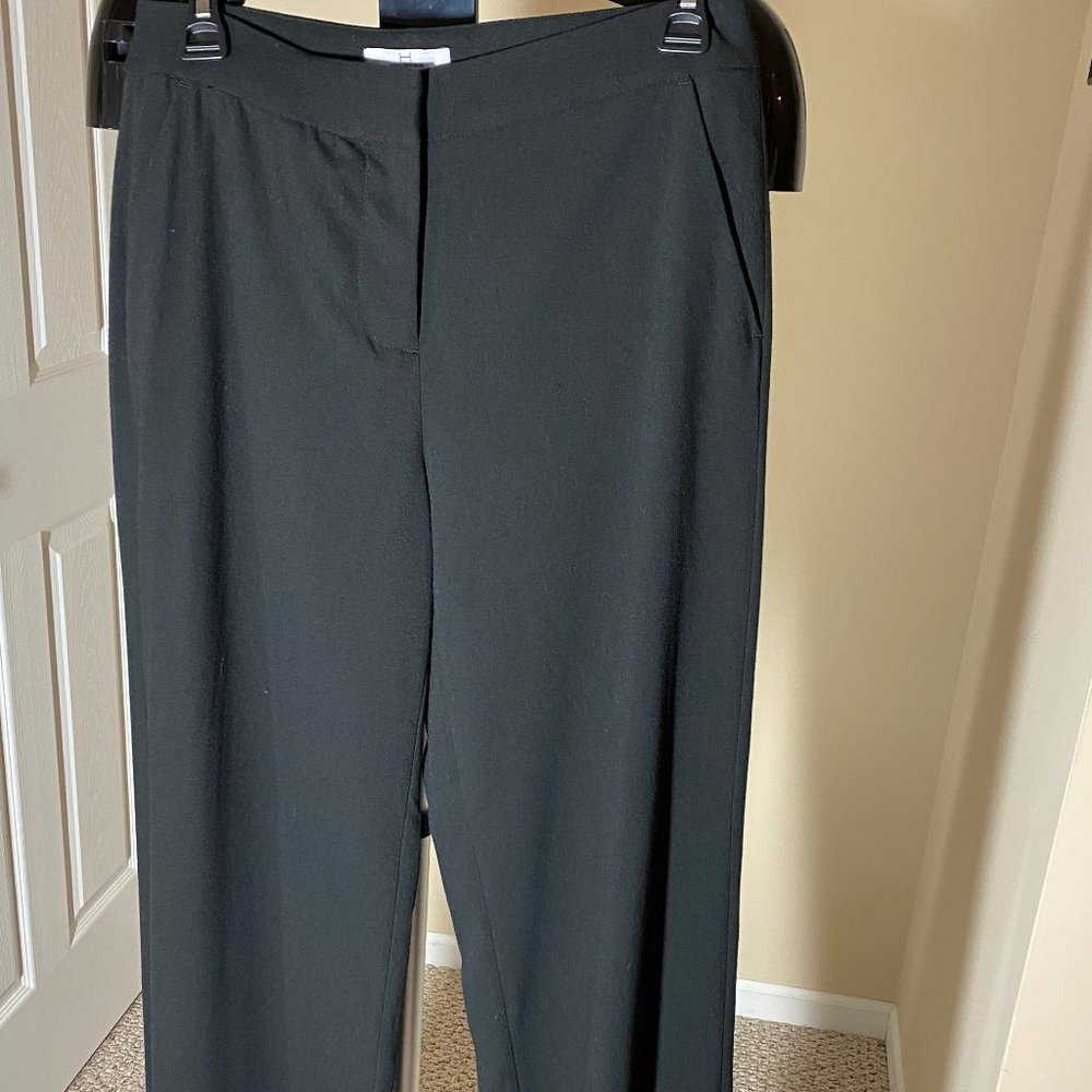 Women's Black Halston Size 6 Zip Front Dress Pant